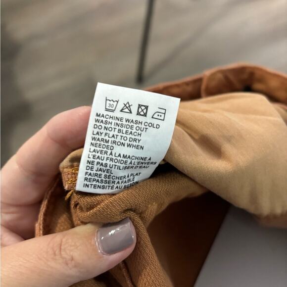 SR vs Sandrine Rose Brown Mid Rise Button Fly Trousers Size 25 - Picture 6 of 7